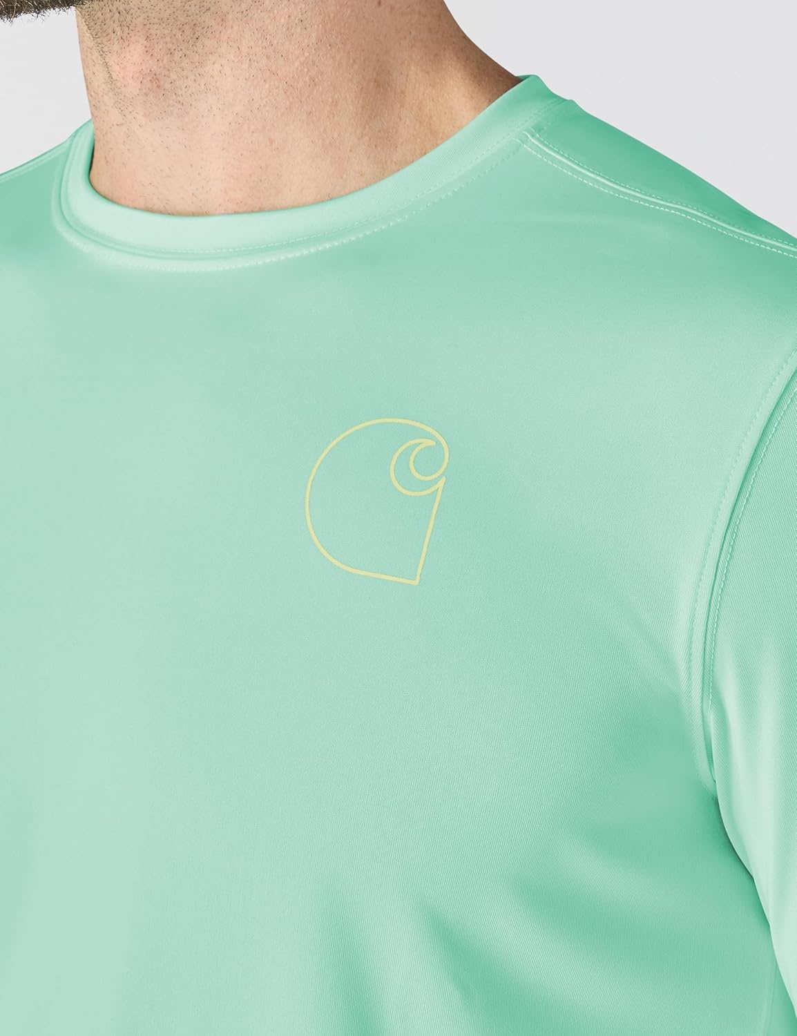 image:imageCarhartt Mens Force Sun Defender Lightweight LongSleeve Logo Graphic TShirtFresh Mint
