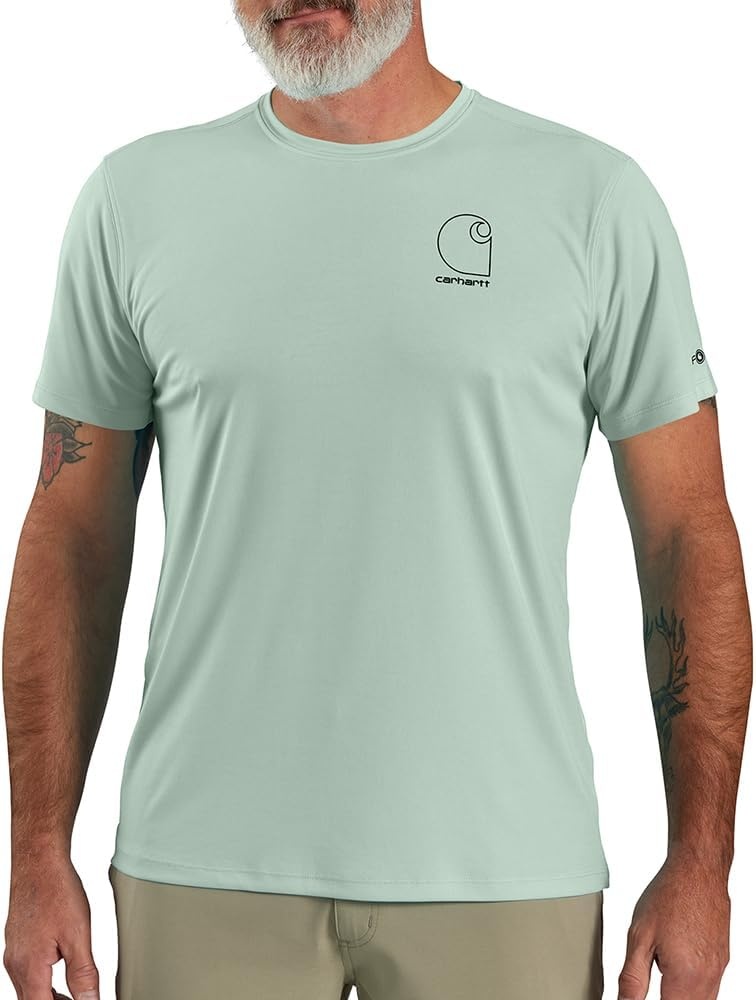 image:imageCarhartt Mens Force Sun Defender Lightweight ShortSleeve Logo Graphic TShirtBig Sky