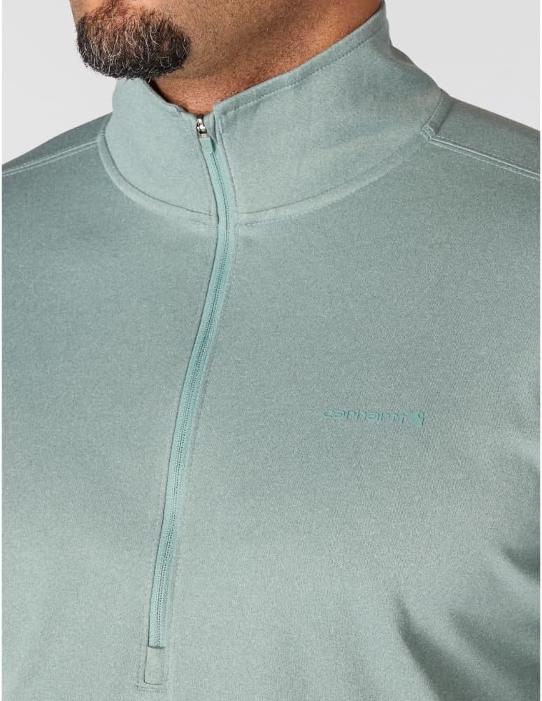 image:imageCarhartt Mens Force Sun Defender Relaxed 12zipGreen Slate Heather