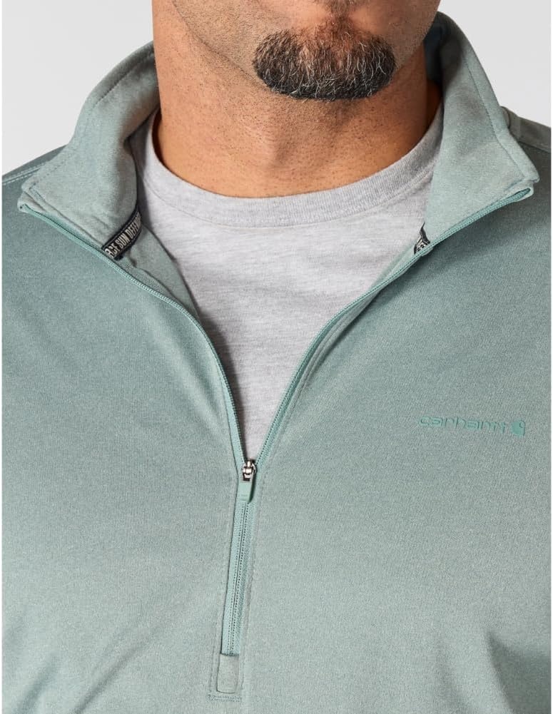 image:imageCarhartt Mens Force Sun Defender Relaxed 12zipGreen Slate Heather