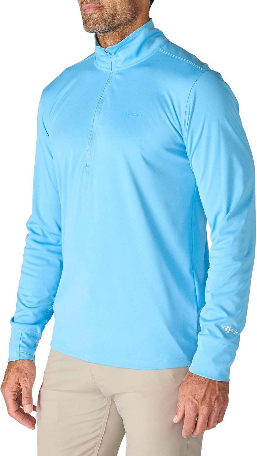 image:imageCarhartt Mens Force Sun Defender Relaxed 12zipTranquil Blue Heather