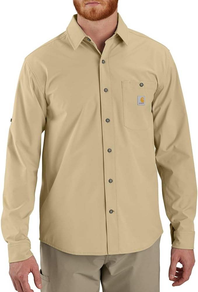 image:imageCarhartt Mens Force Sun Defender Relaxed Fit Lightweight LongSleeve ShirtBeach