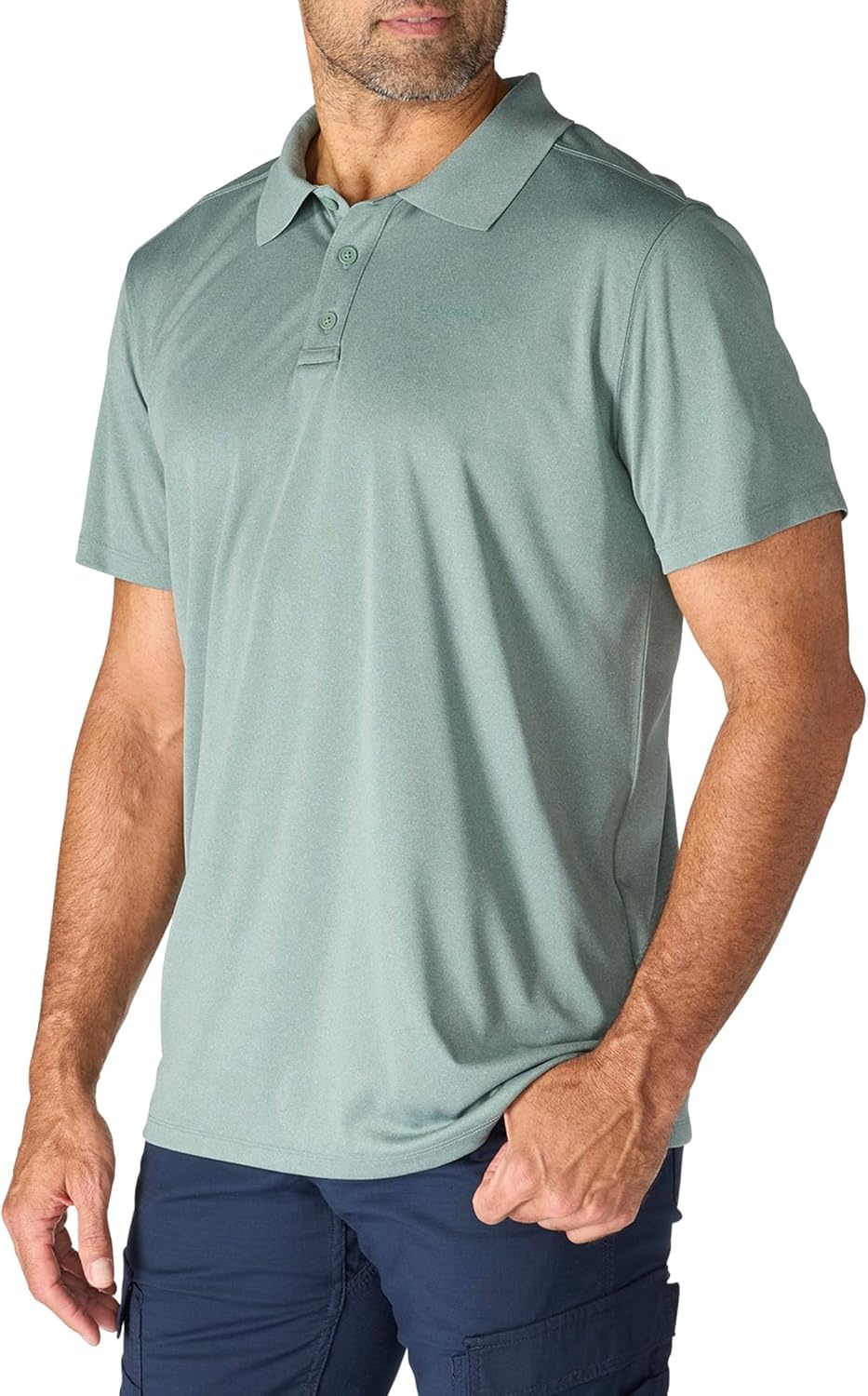 image:imageCarhartt Mens Force Sun Defender Relaxed Fit Lightweight ShortSleeve PoloGreen Slate Heather