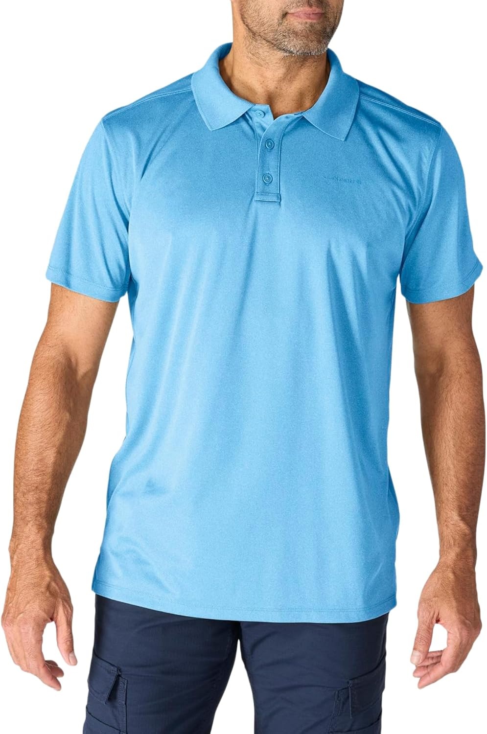 image:imageCarhartt Mens Force Sun Defender Relaxed Fit Lightweight ShortSleeve PoloTranquil Blue Heather