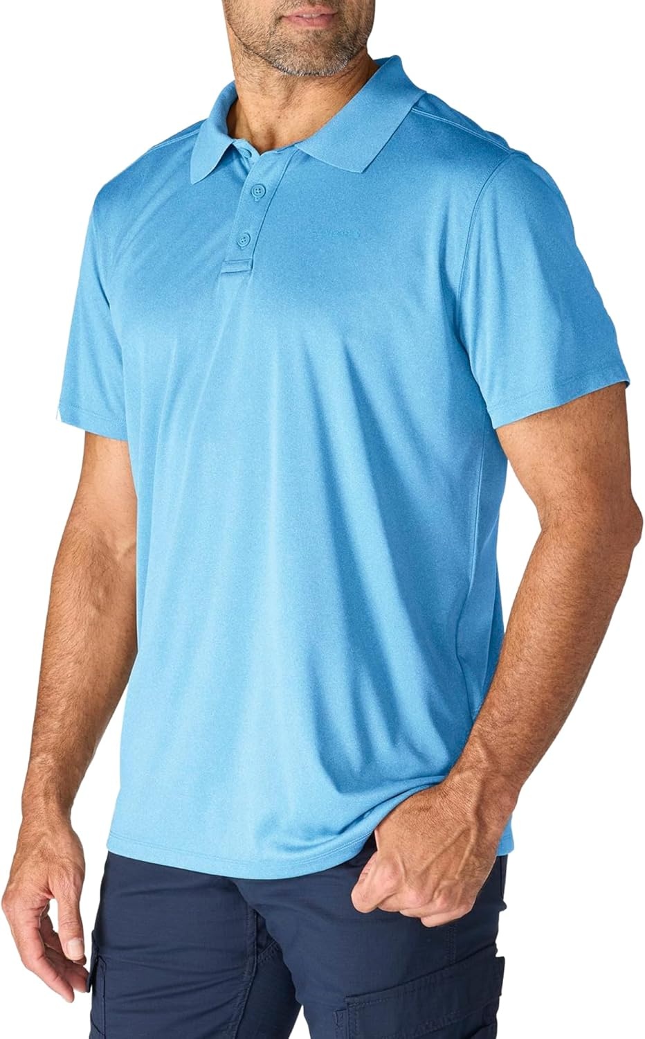 image:imageCarhartt Mens Force Sun Defender Relaxed Fit Lightweight ShortSleeve PoloTranquil Blue Heather