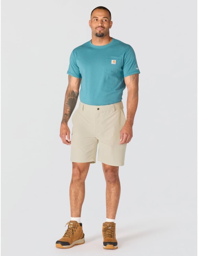image:imageCarhartt Mens Force Sun Defender Relaxed Fit ShortCobblestone