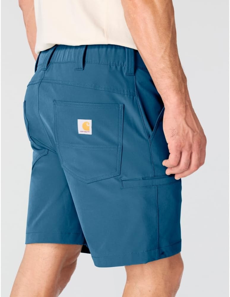 image:imageCarhartt Mens Force Sun Defender Relaxed Fit ShortDark Tranquil Blue