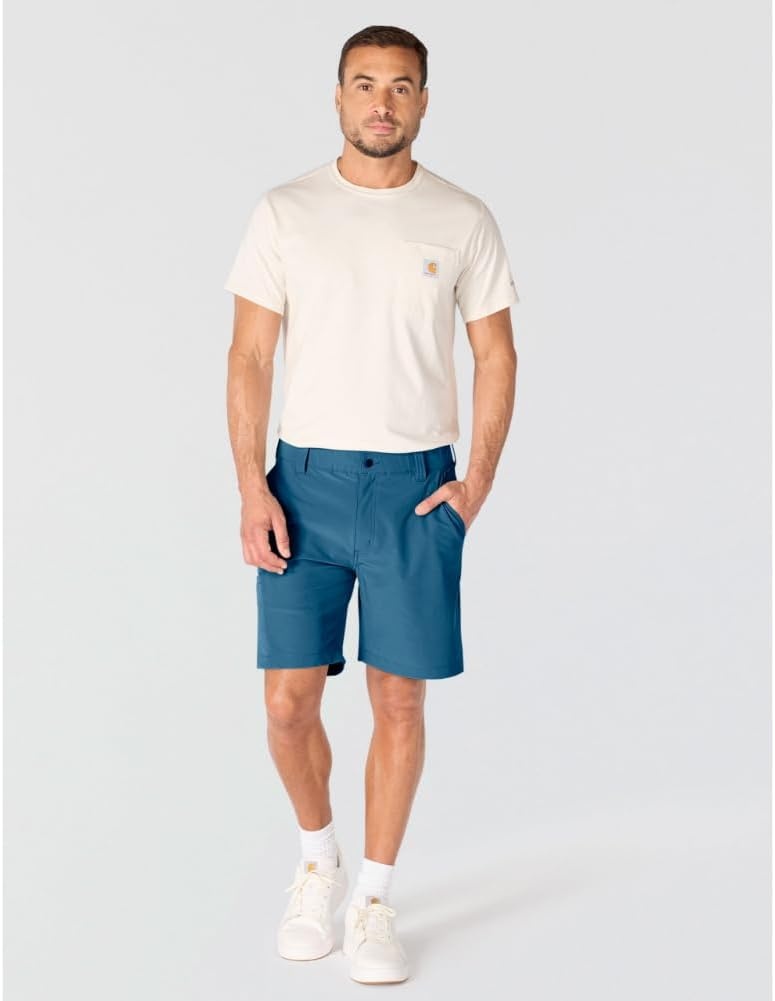 image:imageCarhartt Mens Force Sun Defender Relaxed Fit ShortDark Tranquil Blue