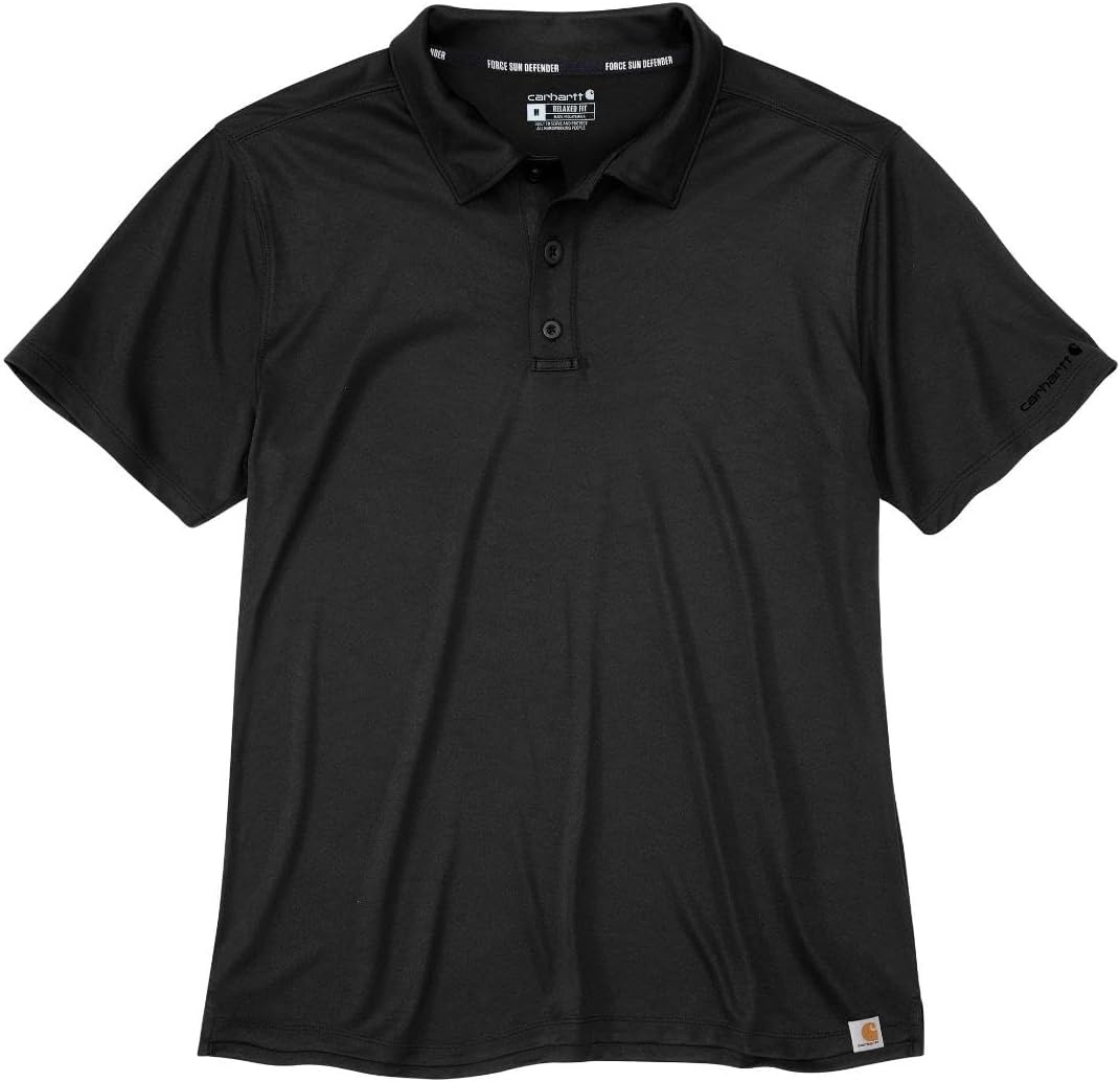 image:imageCarhartt Mens Force Sun Defender Relaxed PoloBlack