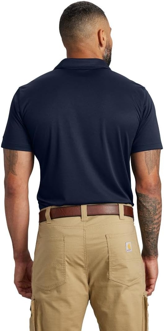 image:imageCarhartt Mens Force Sun Defender Relaxed PoloNavy