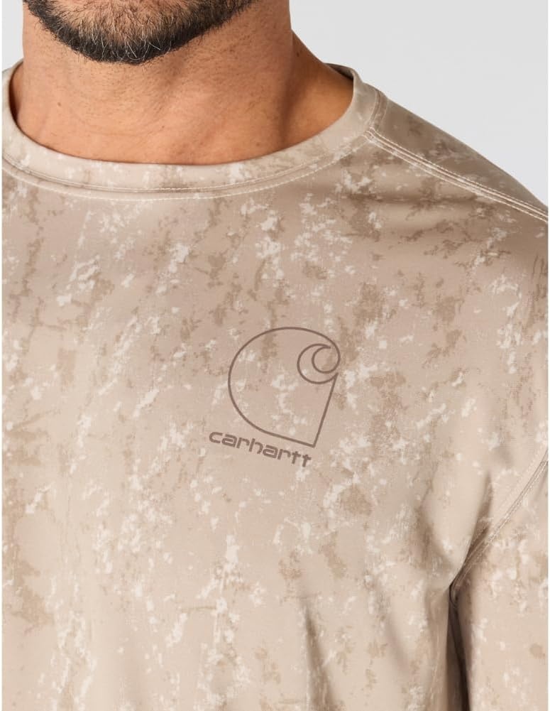 image:imageCarhartt Mens Force Sun Defender Relaxed Print Ls TShirtCobblestone Terrain Camo