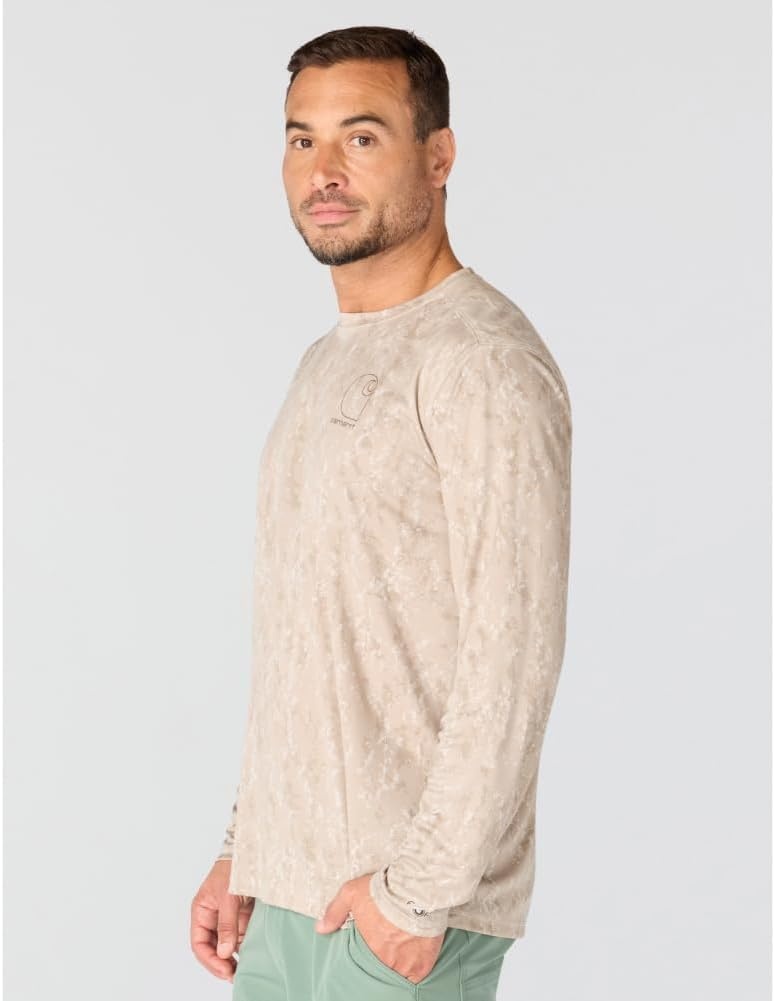 image:imageCarhartt Mens Force Sun Defender Relaxed Print Ls TShirtCobblestone Terrain Camo