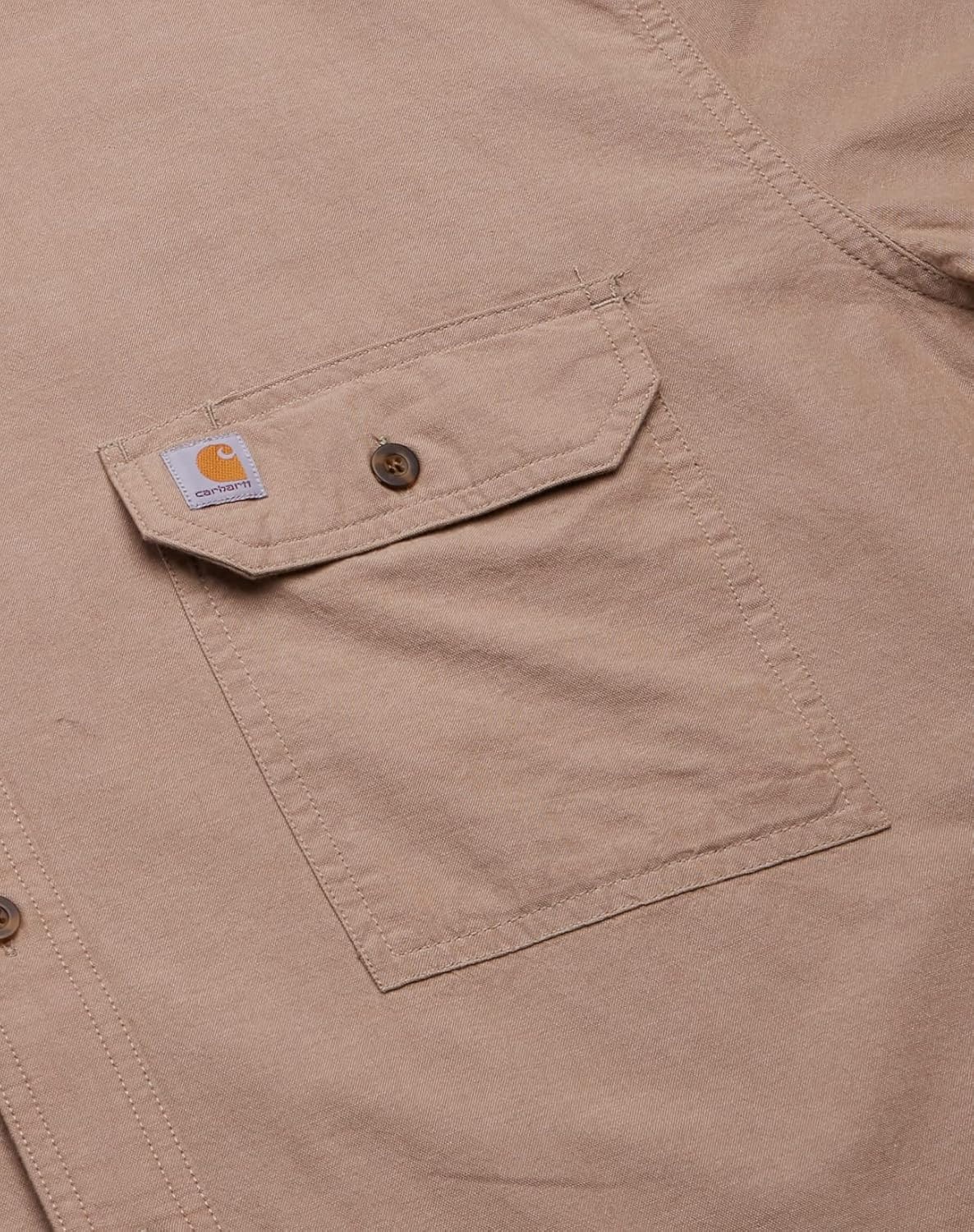 image:imageCarhartt Mens Fort Loose LS ShirtDark Tan Chambray