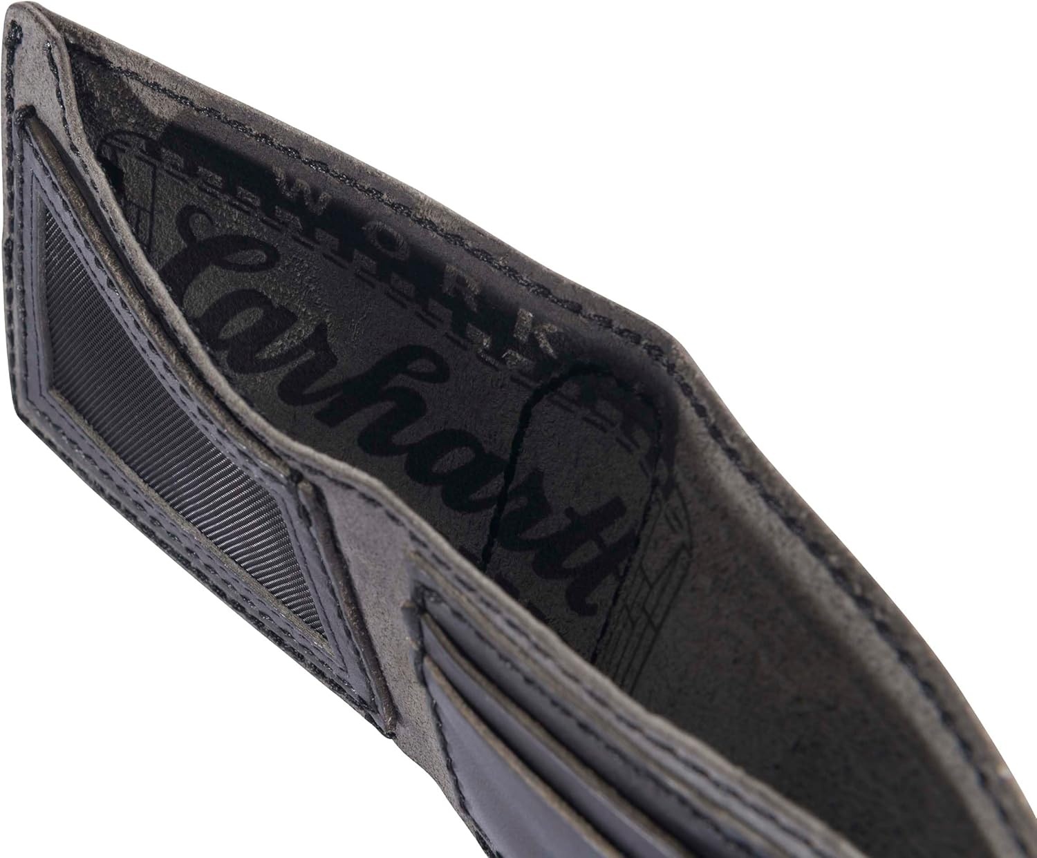 image:imageCarhartt Mens Full Grain Patina Leather Wallets Bifold and Front Pocket OptionsBlack Bifold