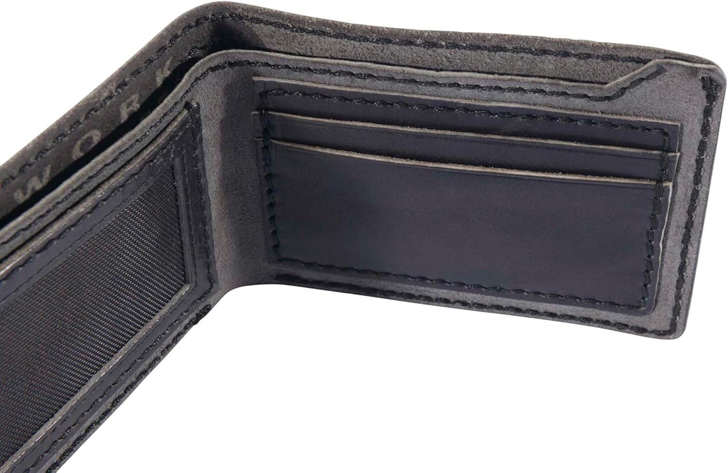 image:imageCarhartt Mens Full Grain Patina Leather Wallets Bifold and Front Pocket OptionsBlack Bifold
