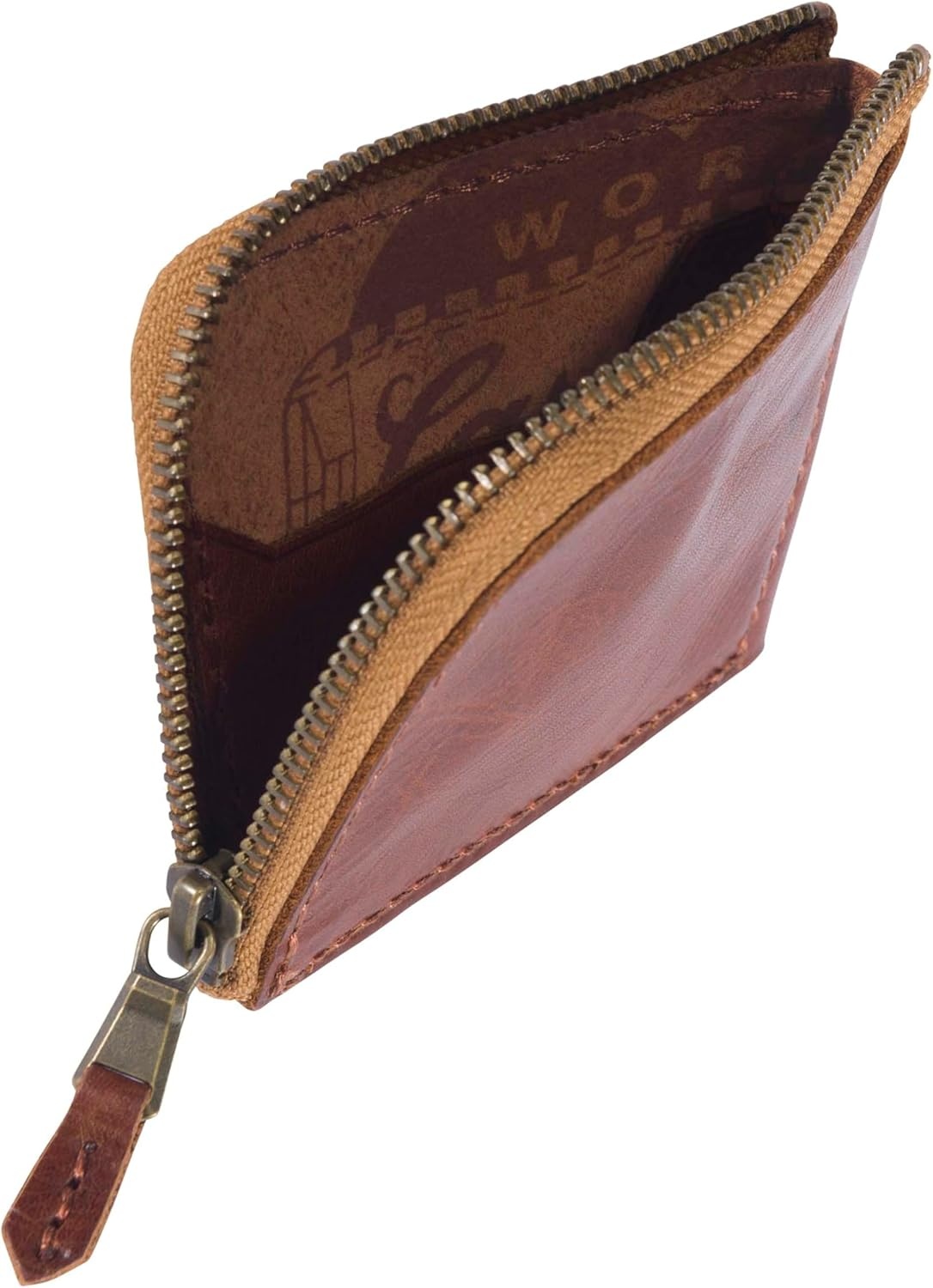 image:imageCarhartt Mens Full Grain Patina Leather Wallets Bifold and Front Pocket OptionsBrown Zipper