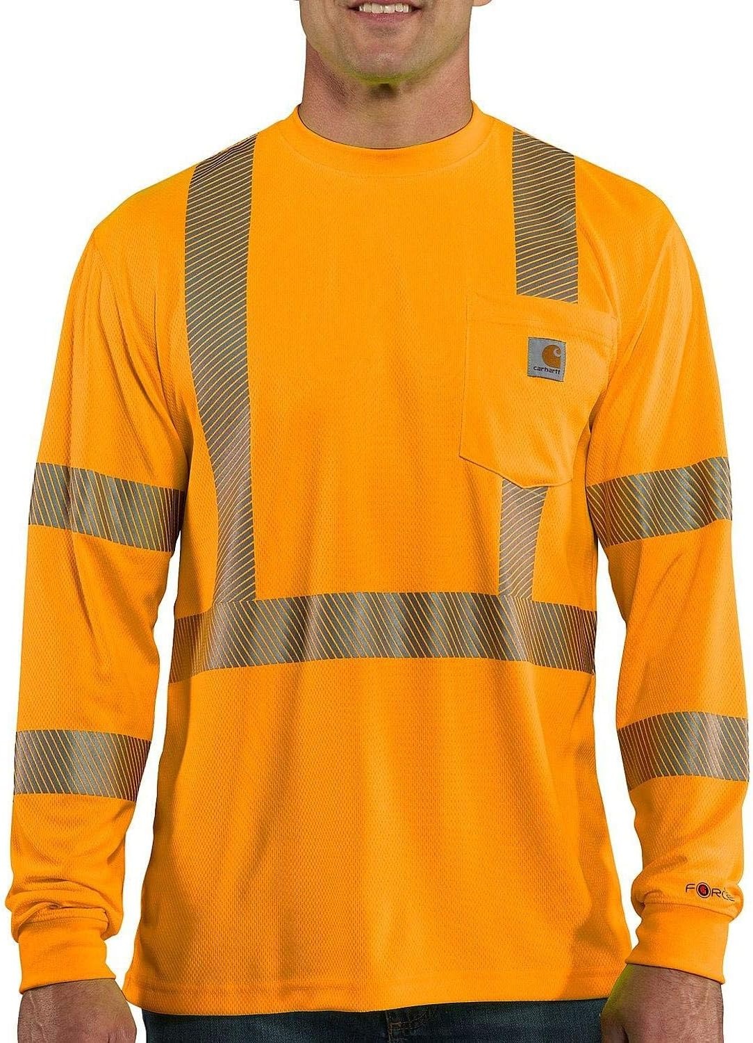 image:imageCarhartt Mens HV Force Relaxed LS Class 3 TShirtBrite Orange