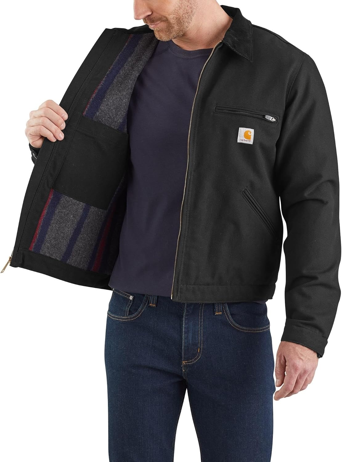 image:imageCarhartt Mens Iconic J01 Duck Detroit JacketBlack