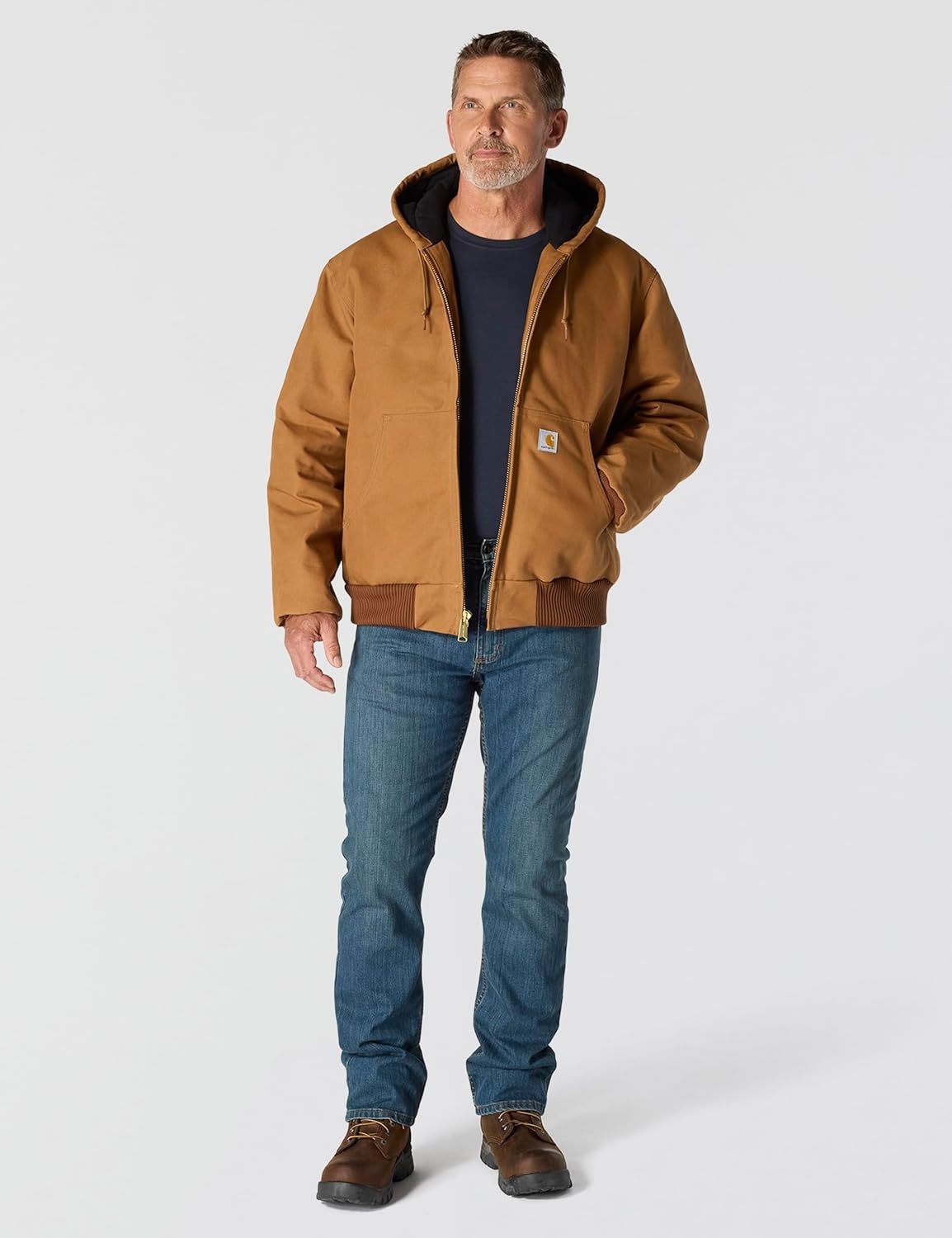image:imageCarhartt Mens Iconic J140 Firm Duck Active JacCarhartt Brown