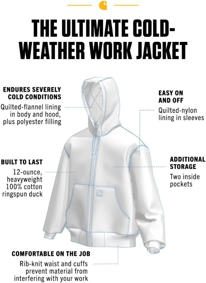image:imageCarhartt Mens Iconic J140 Firm Duck Active JacGravel
