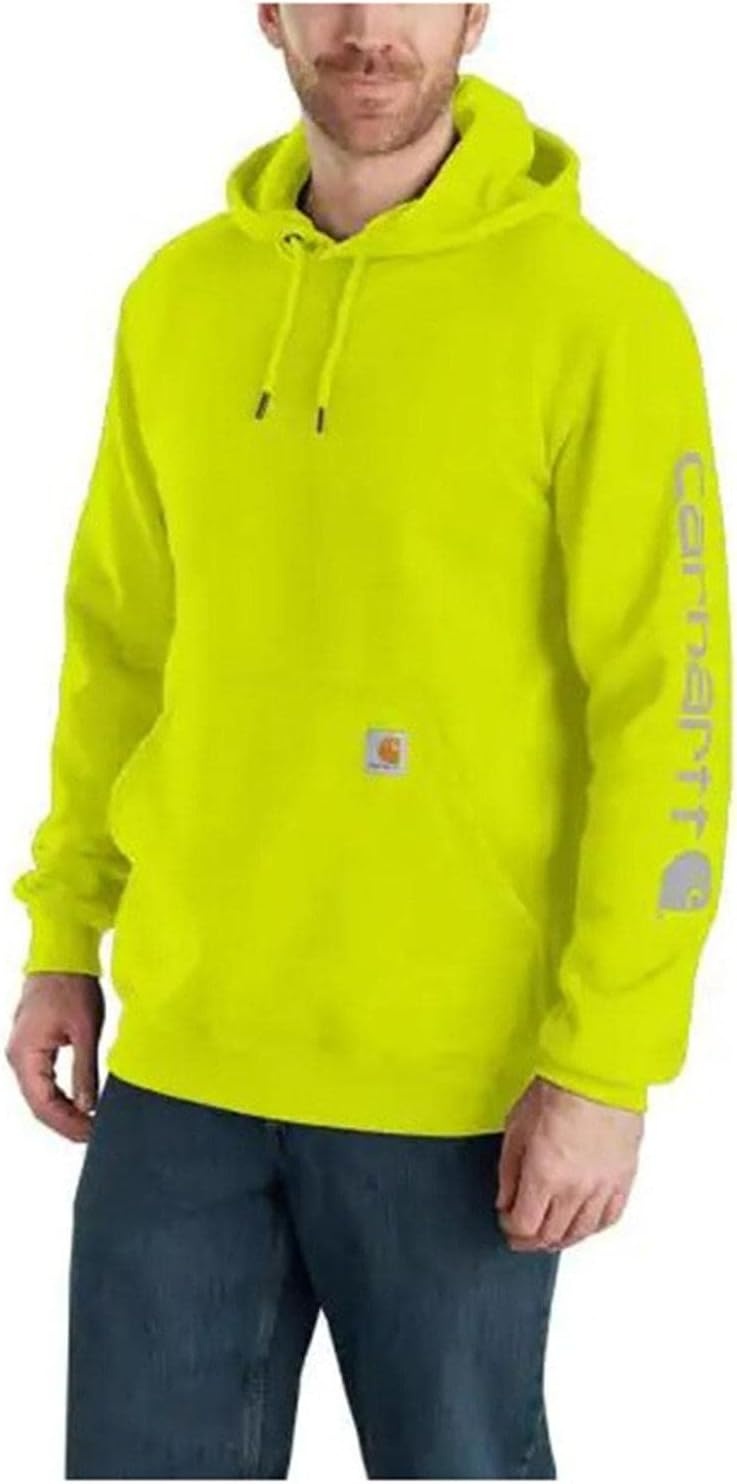 image:imageCarhartt Mens Iconic K288 Logo SweatshirtBrite Lime