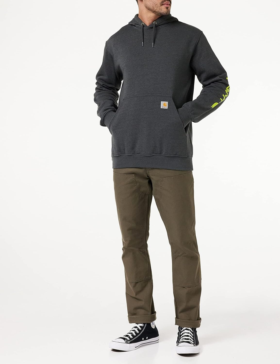image:imageCarhartt Mens Iconic K288 Logo SweatshirtCarbon Heather
