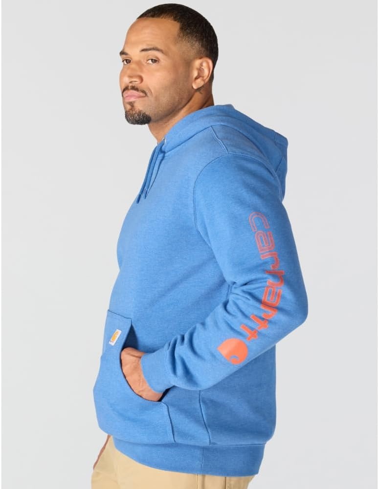 image:imageCarhartt Mens Iconic K288 Logo SweatshirtDark Tranquil Blue Heather