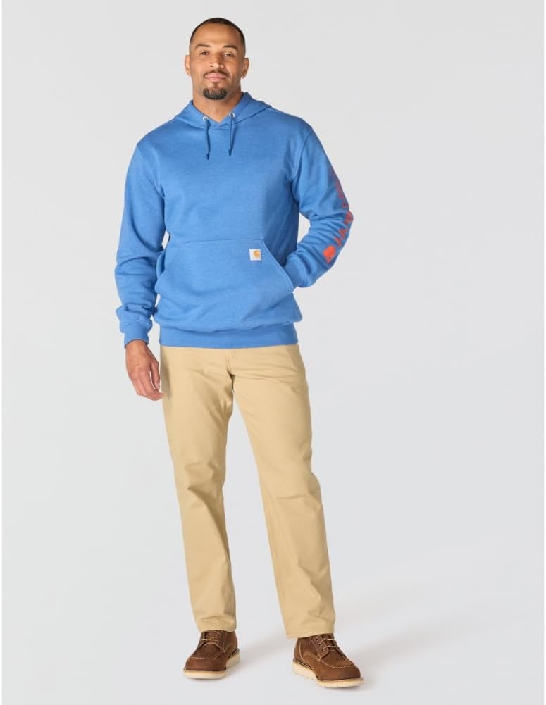 image:imageCarhartt Mens Iconic K288 Logo SweatshirtDark Tranquil Blue Heather