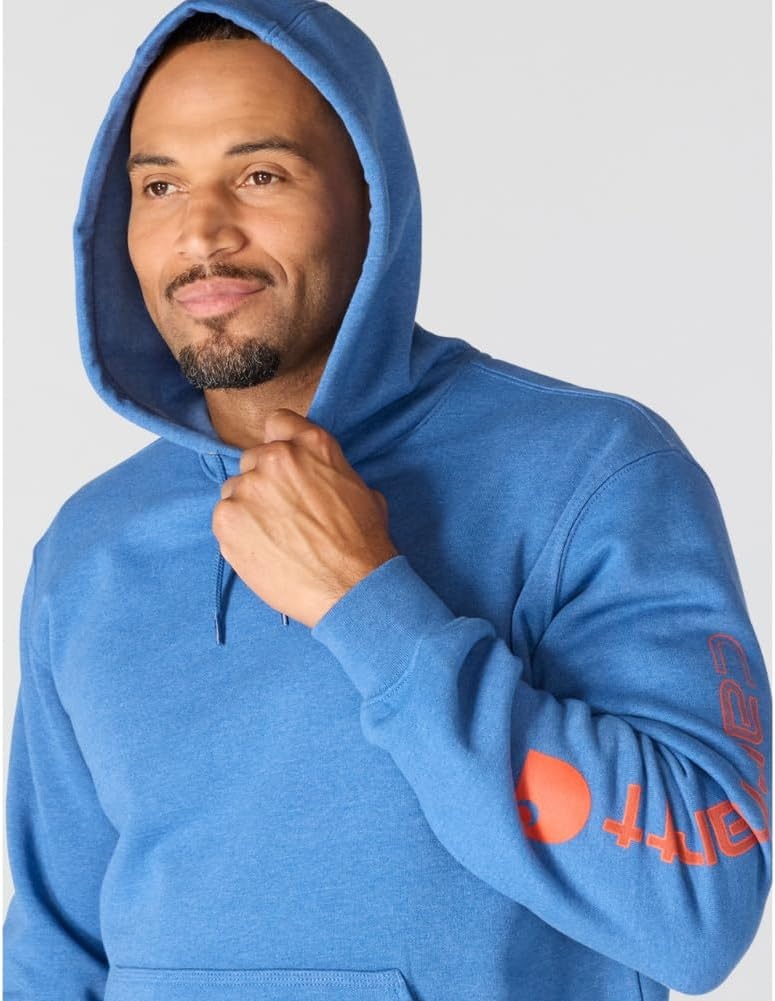image:imageCarhartt Mens Iconic K288 Logo SweatshirtDark Tranquil Blue Heather