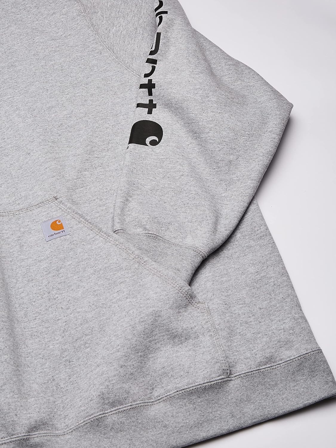 image:imageCarhartt Mens Iconic K288 Logo SweatshirtHeather GrayBlack