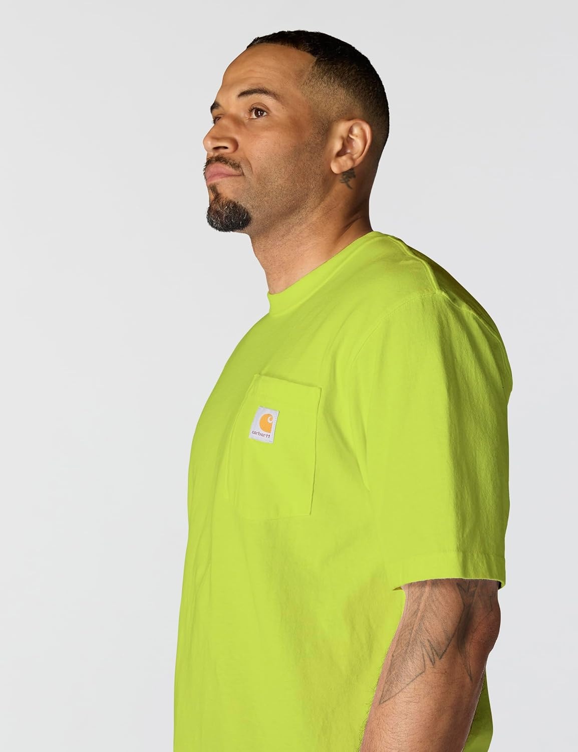 image:imageCarhartt Mens Iconic K87 Pocket TShirtBrite Lime