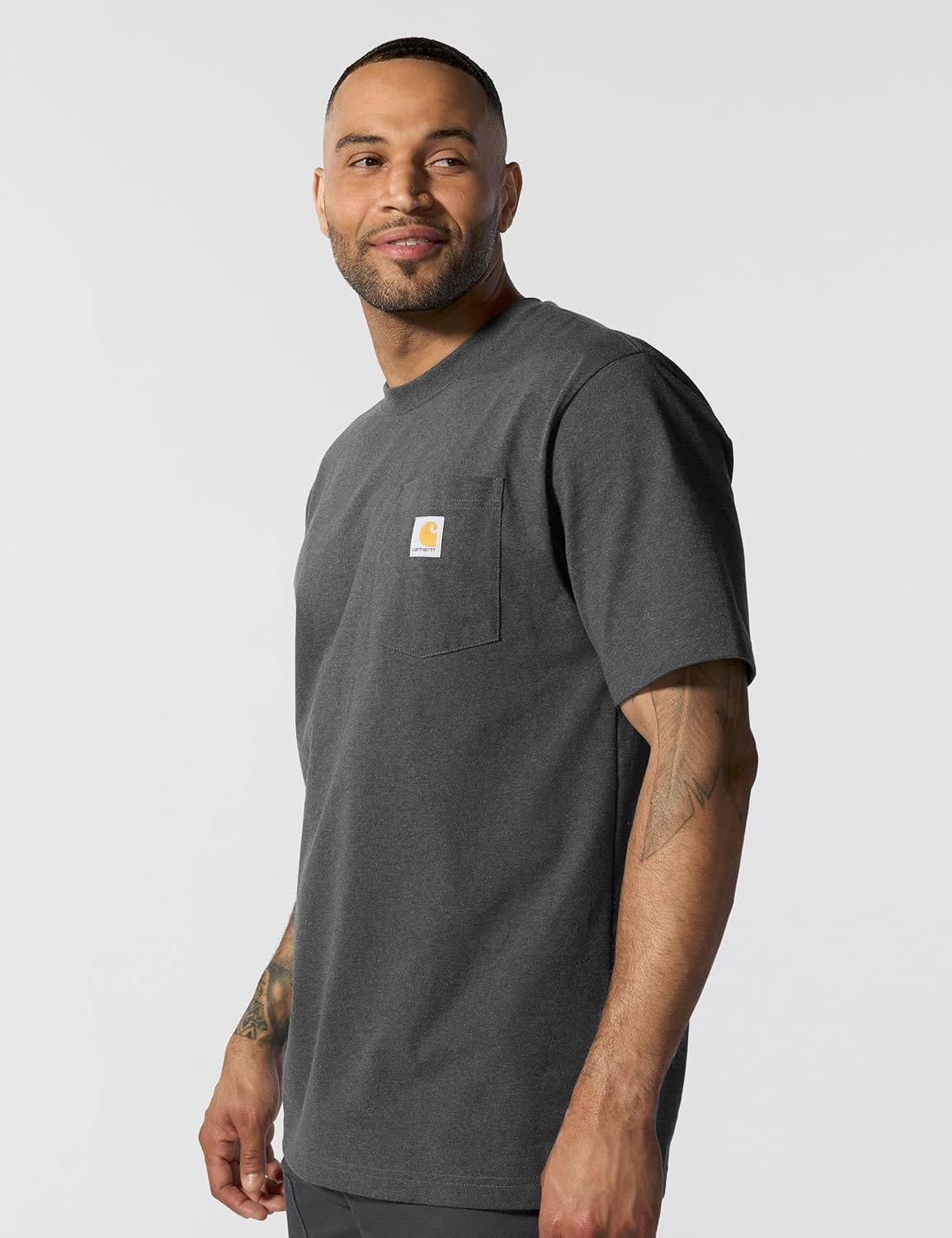 image:imageCarhartt Mens Iconic K87 Pocket TShirtCarbon Heather