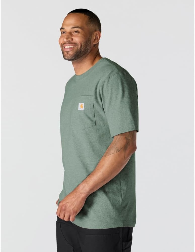image:imageCarhartt Mens Iconic K87 Pocket TShirtGreen Slate Heather