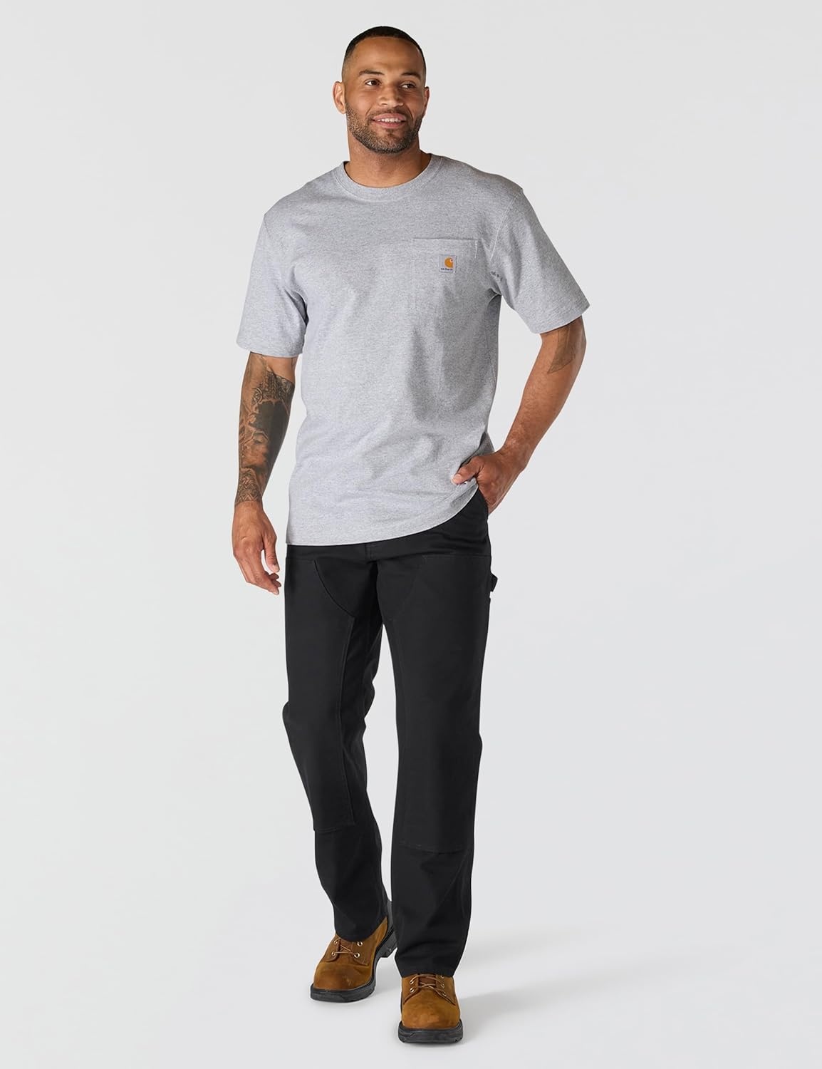 image:imageCarhartt Mens Iconic K87 Pocket TShirtHeather Grey