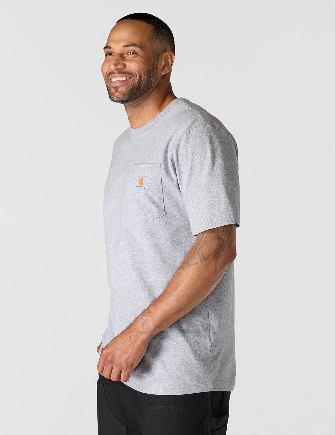 image:imageCarhartt Mens Iconic K87 Pocket TShirtHeather Grey