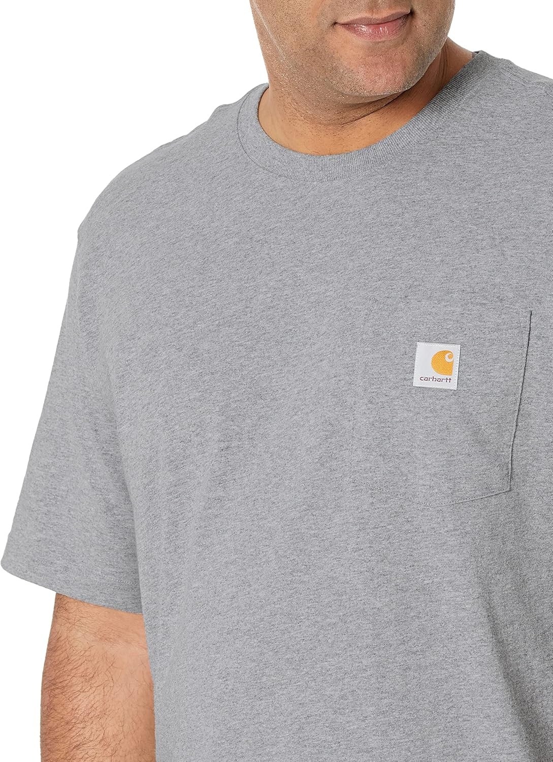 image:imageCarhartt Mens Iconic K87 Pocket TShirtHeather Grey