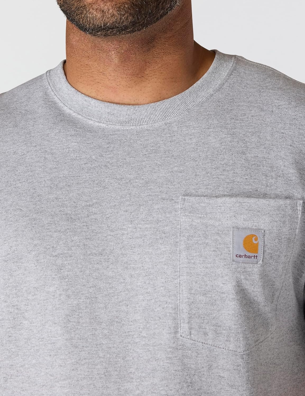 image:imageCarhartt Mens Iconic K87 Pocket TShirtHeather Grey