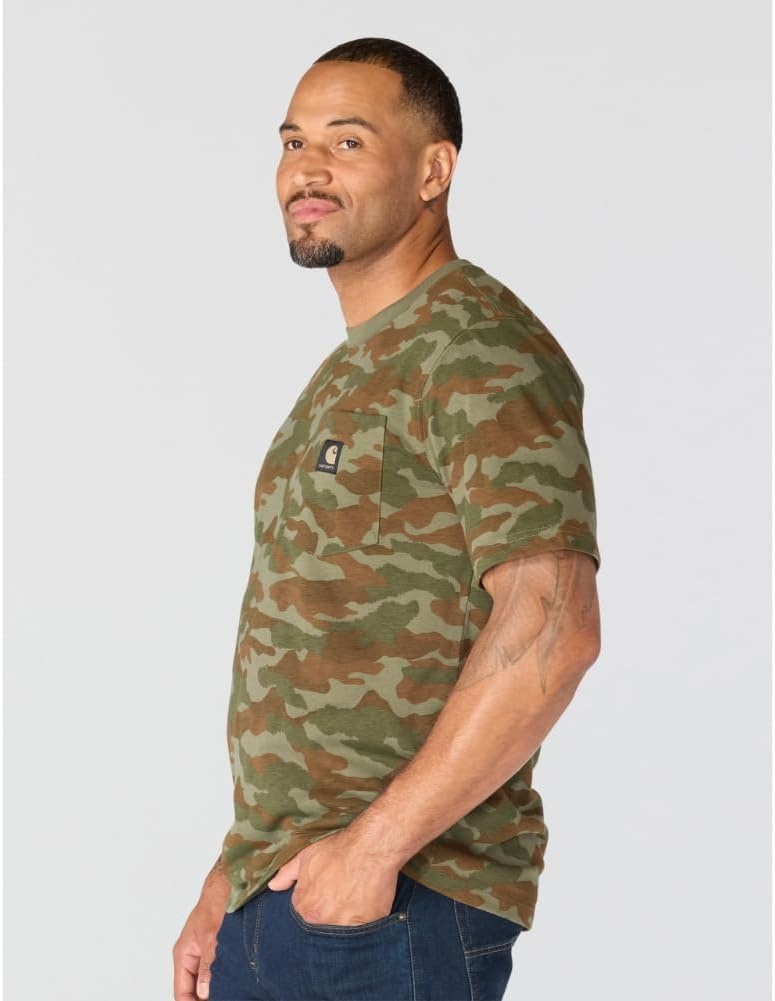 image:imageCarhartt Mens Irvine Relaxed Camo TShirtArmy Green Camo