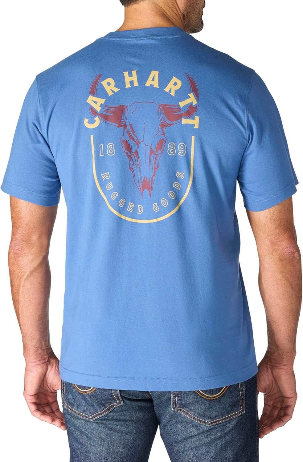 image:imageCarhartt Mens Irvine Relaxed Skull TShirtDark Tranquil Blue