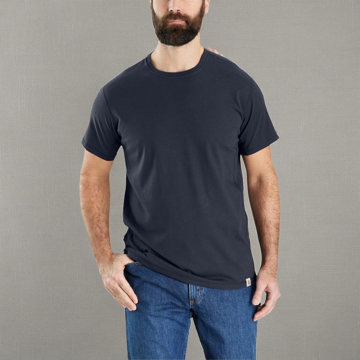 image:imageCarhartt Mens Irvine Relaxed TShirtNavy Closeout