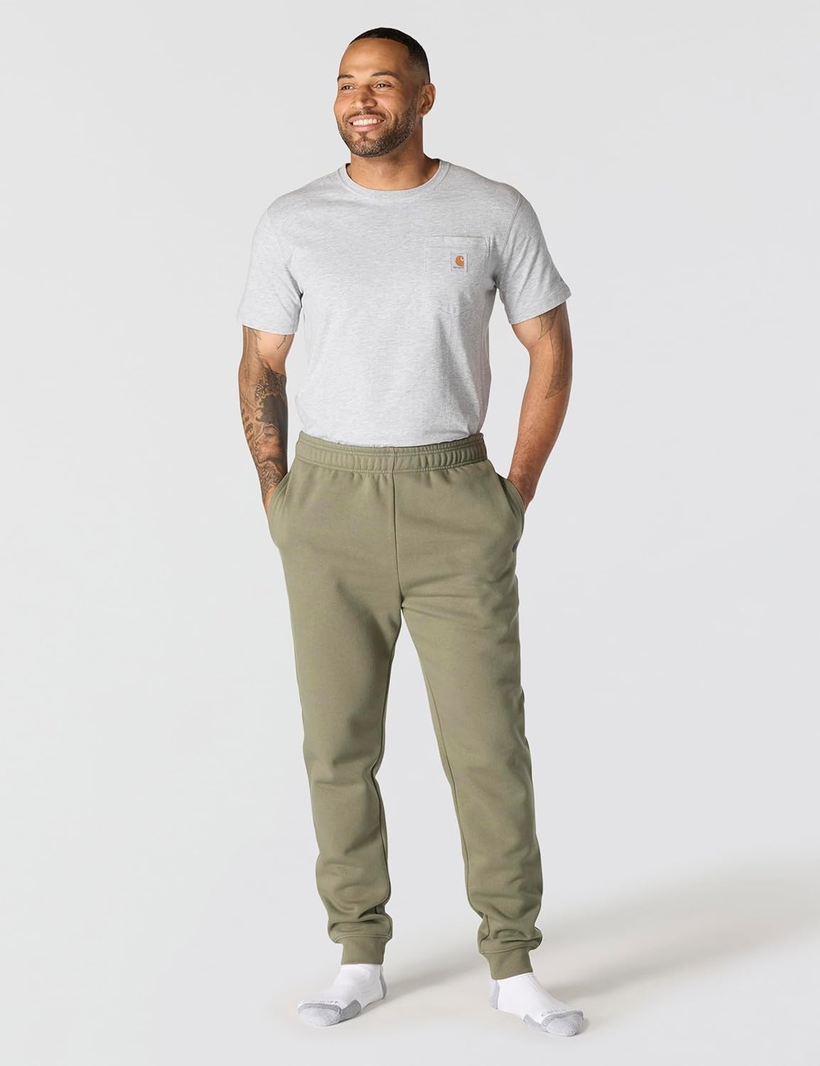 image:imageCarhartt Mens Loose Marquette SweatpantDusty Olive
