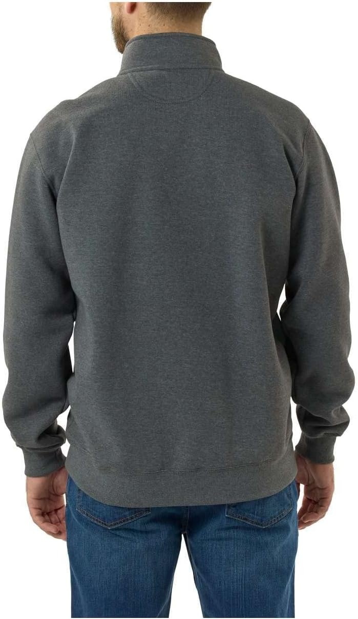 image:imageCarhartt Mens Marquette 14Zip MockNeck SweatshirtCarbon Heather