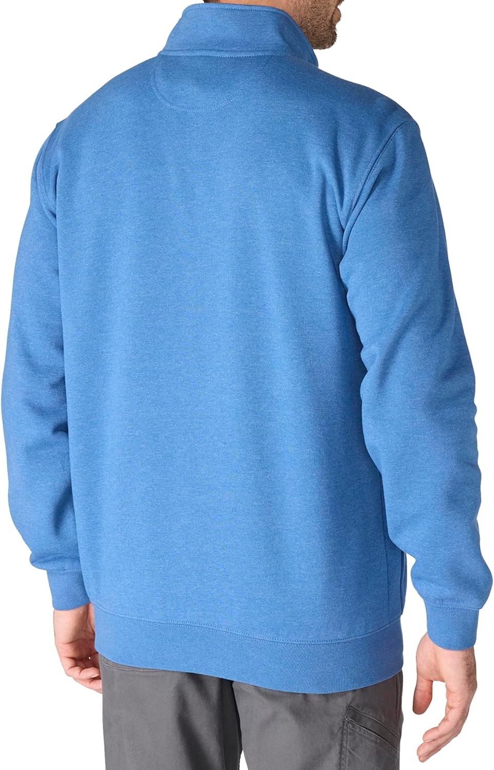 image:imageCarhartt Mens Marquette 14Zip MockNeck SweatshirtDark Tranquil Blue Heather