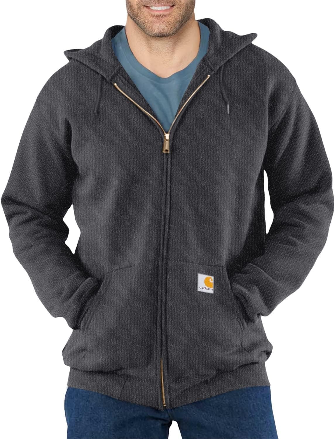 image:imageCarhartt Mens Marquette FullZip SweatshirtCarbon Heather
