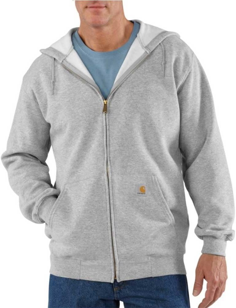 image:imageCarhartt Mens Marquette FullZip SweatshirtHeather Grey