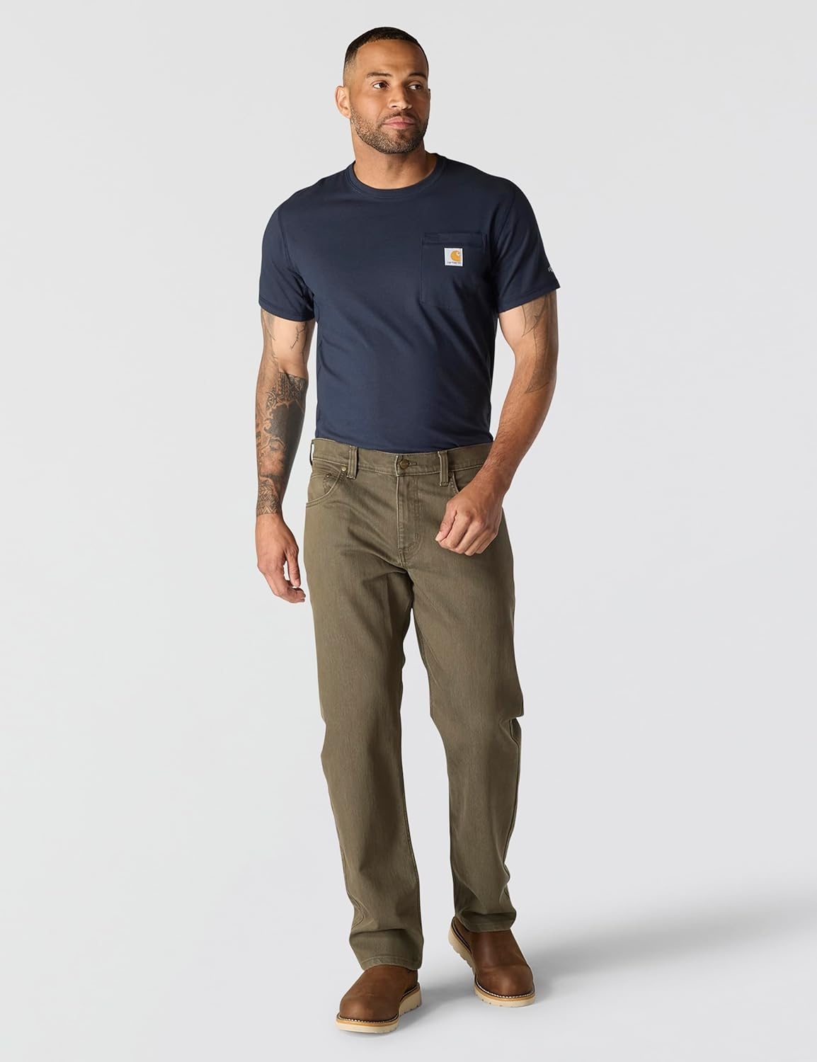 image:imageCarhartt Mens Relaxed Straight Rugged Flex Dyed JeanMoss