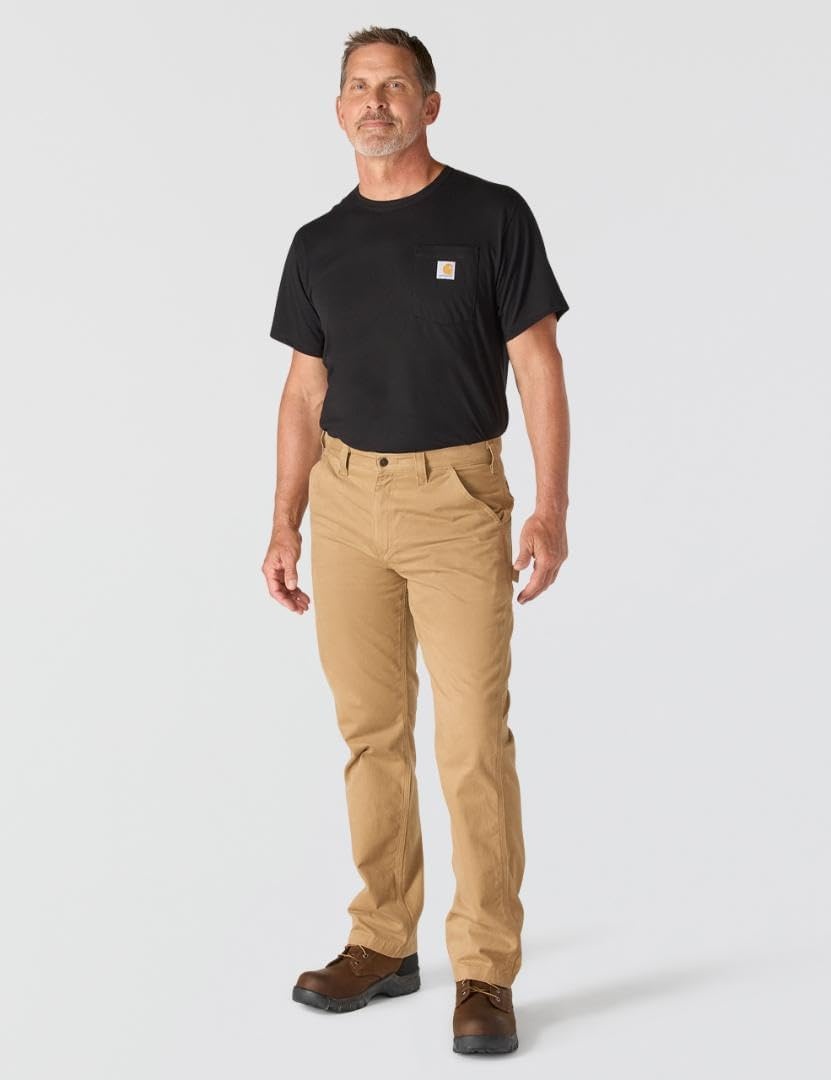 image:imageCarhartt Mens Relaxed Straight Twill DungareeDark Khaki