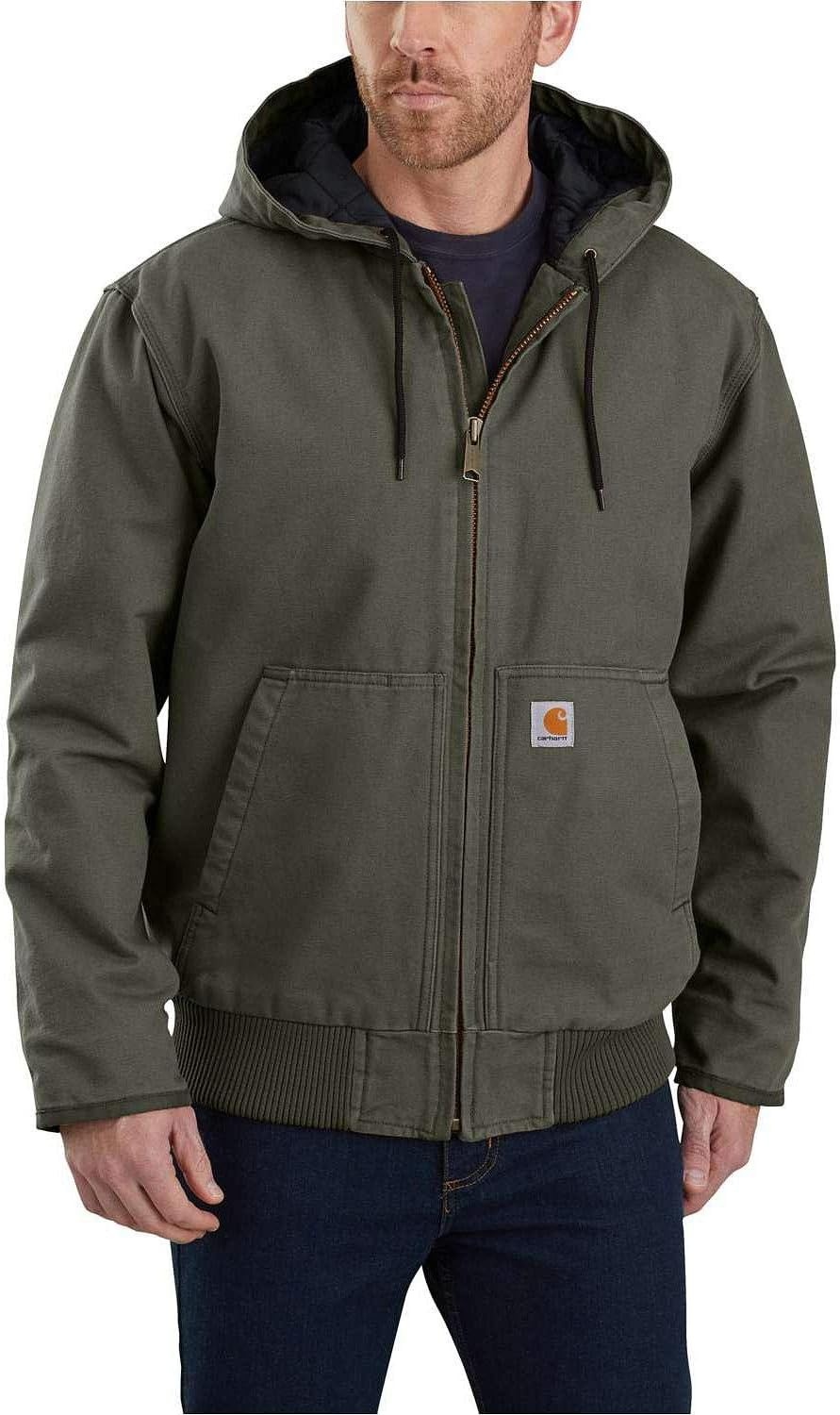 image:imageCarhartt Mens Washed Duck Active JacMoss