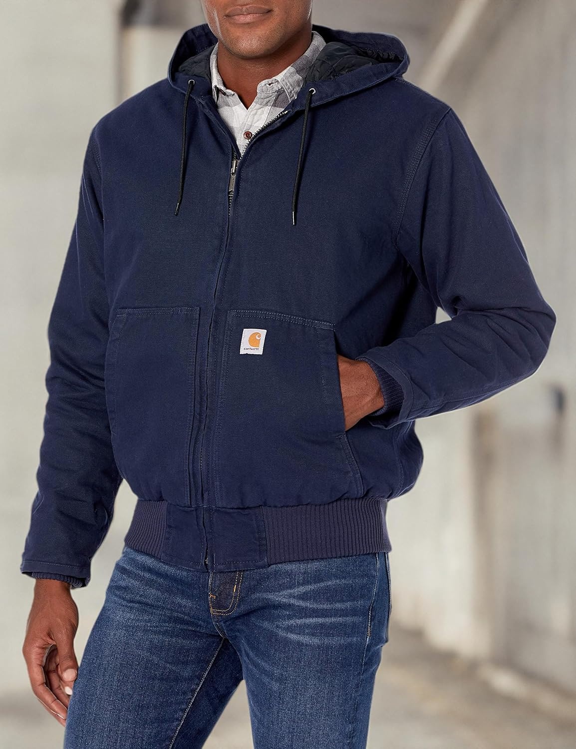 image:imageCarhartt Mens Washed Duck Active JacNavy