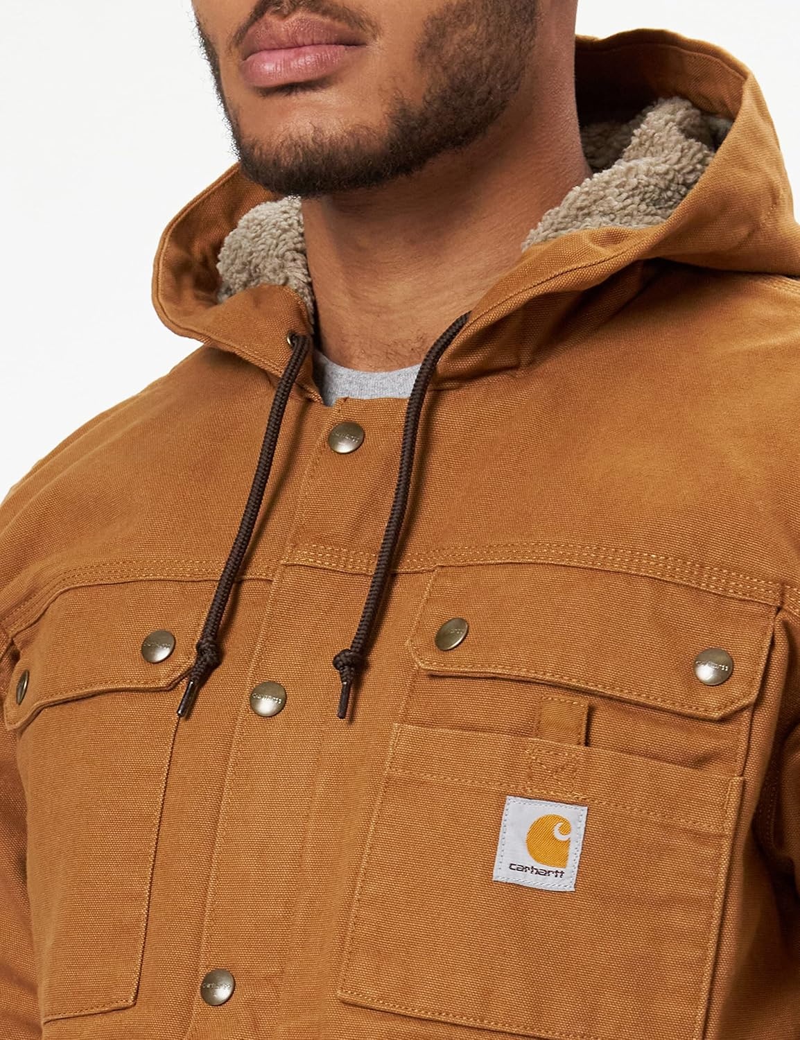 image:imageCarhartt Mens Washed Duck Bartlett JacketCarhartt Brown